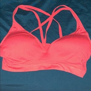 Pink colored push-up bra